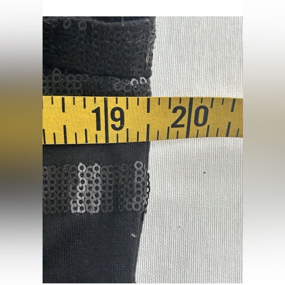 Talbots ladies‎ size medium black on black poly/rayon pullover sequin T-shirt - Picture 5 of 10